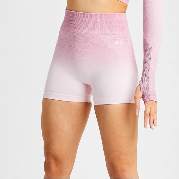 AYBL Shorts Aybl Pink White Pulse Ombr Seamless Shorts Poshmark